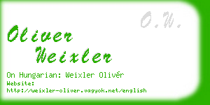 oliver weixler business card